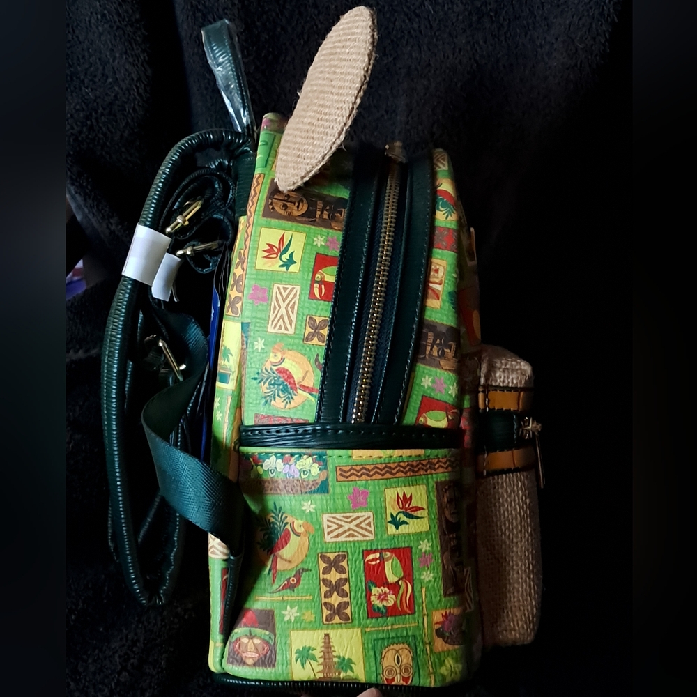 Mickey Main Attraction Tiki Room Loungefly Mini Backpack - Picture 2 of 4